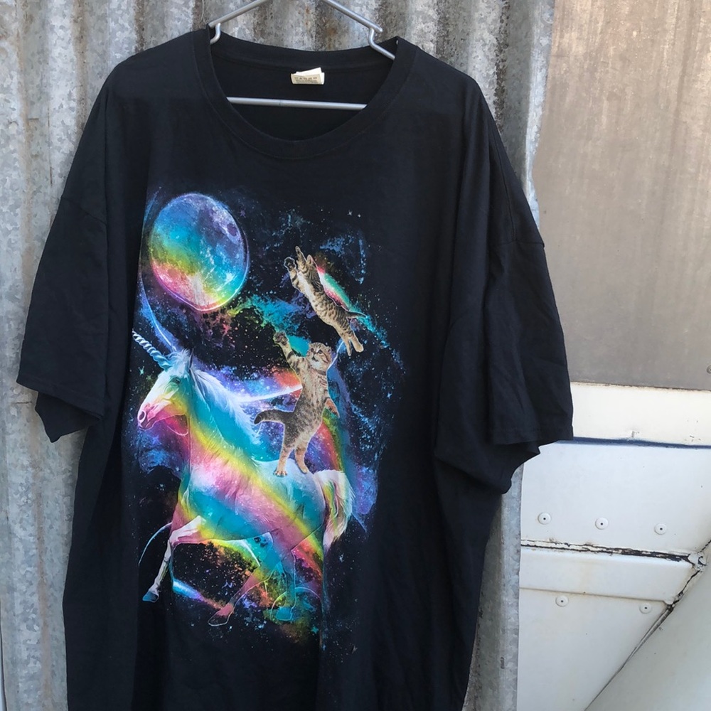 Rainbow Psychedelic Unicorn,Kitty Cat Shirt XXXL